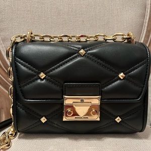 Michael Kors Serena small flap, crossbody studded bag. Brand new with tags.